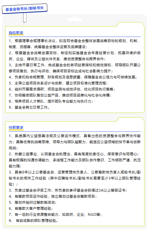 【志鲲基金会&middot;秘书长招聘】鲲鹏展翅，邀您共筑公益新航程！